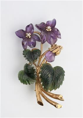 Blumenbrosche "Veilchen" - Weihnachtsauktion Juwelen und Schmuck