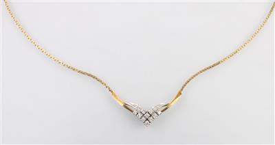 Brillant Diamant Collier zus. ca. 0,35 ct - Weihnachtsauktion Juwelen und Schmuck