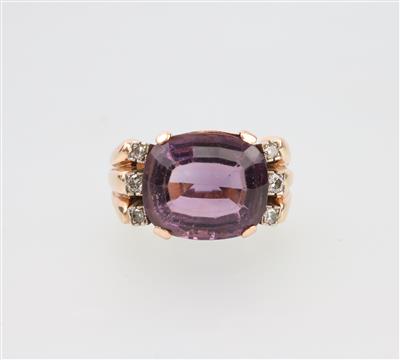 Amethyst Diamant Ring - Klenoty a náramkové