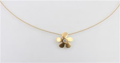 Brillant Solitär Collier ca. 0,20 ct - Schmuck und Uhren