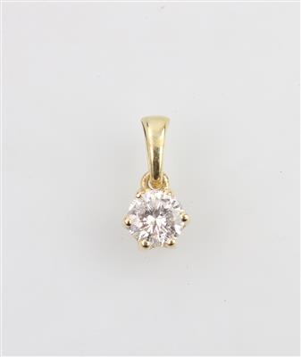 Solitär Anhänger ca. 0,40 ct - Schmuck und Uhren