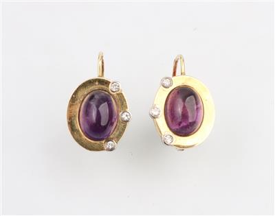 Amethyst Diamant Ohrstecker - Schmuck und Uhren