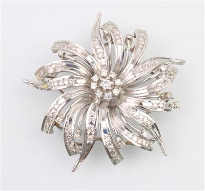 Brillant Diamantanhänger "Blume" - Jewellery and watches