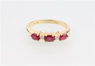 Brillant Rubin Ring - Schmuck und Uhren