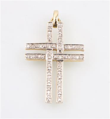 Brillantkreuz 0,15 ct - Jewellery and watches