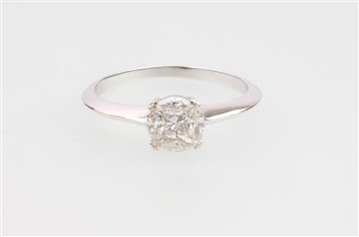 Diamantring zus ca 0,70 ct - Jewellery and watches