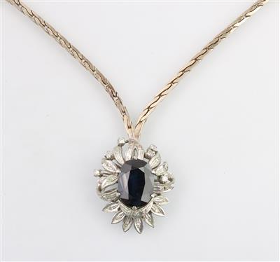 Saphir Diamant Collier - Schmuck und Uhren