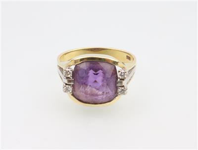 Brillant Amethyst Ring - Klenoty a Hodinky