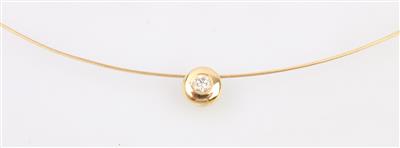 Collier Gold 585 ein Brillant - Schmuck und Uhren