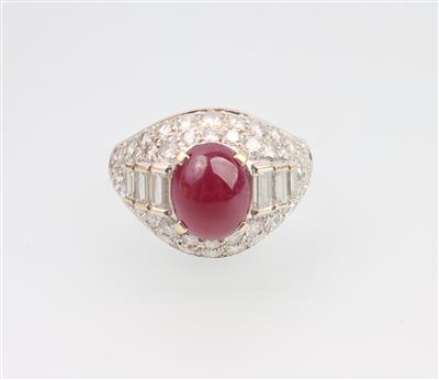 Rubin Brillant Diamantring zus ca. 2 ct - Schmuck und Uhren