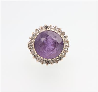 Amethyst Diamantring - Schmuck und Uhren