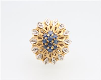 Diamant Saphir Ring - Jewellery and watches
