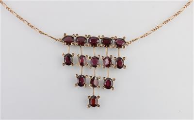 Granat Diamantcollier - Klenoty a Hodinky