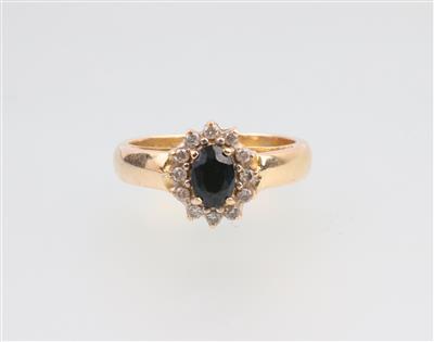 Brillant Saphir Ring - Klenoty a Hodinky