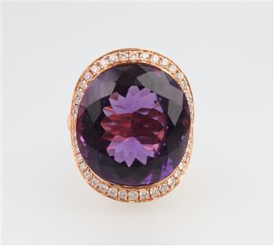 Brillant Amethyst Ring - Schmuck und Uhren