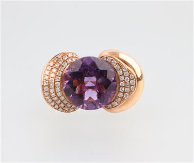 Brillant Amethyst Ring - Schmuck und Uhren