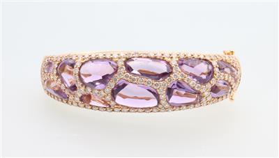 Amethyst Brillant Armreif - Schmuck und Uhren