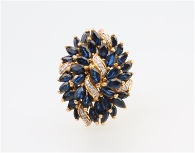 Brillant Saphir Ring - Schmuck und Uhren