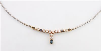 Brillant Saphir Collier - Schmuck und Uhren