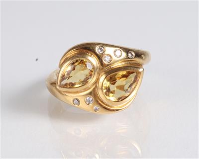 Brillant Goldberyll Ring - Schmuck und Uhren