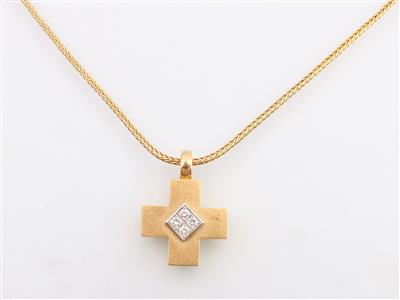 Brillant Kreuz zus. ca. 0,20 ct - Jewellery and watches