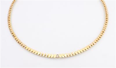 Brillantcollier zus. 0,45 ct - Klenoty a Hodinky