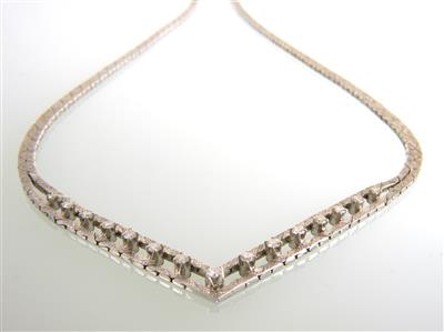 Brillantcollier zus. 0,67 ct - Schmuck und Uhren