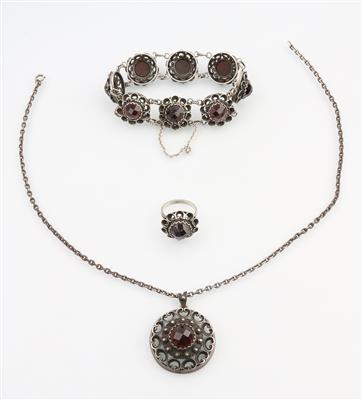 Granat Schmuckset - Jewellery and watches