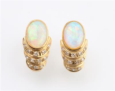 Opal Diamant Ohrstecker - Schmuck und Uhren