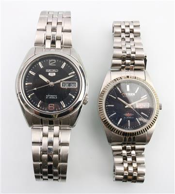 Zwei Armbanduhren - Schmuck und Uhren