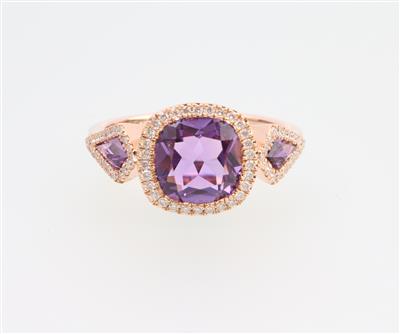 Amethyst Brillant Ring - Klenoty a Hodinky