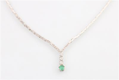 Diamant Smaragd Collier - Schmuck und Uhren