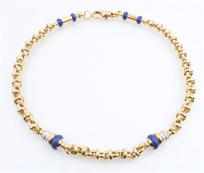 Lapislazuli Brillantcollier - Schmuck und Uhren