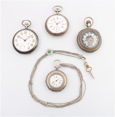 4 Taschenuhren - Schmuck und Uhren