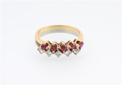 Brillant Rubin Ring - Schmuck und Uhren