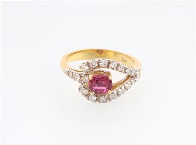 Diamant Rubin Ring - Schmuck und Uhren