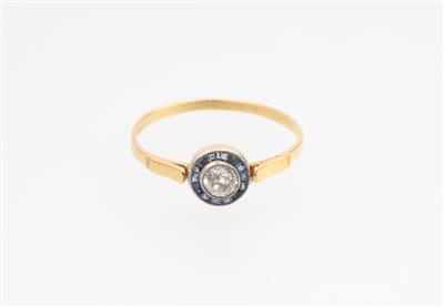 Diamant Saphir Ring - Schmuck und Uhren