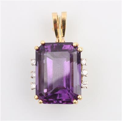 Brillant Amethyst Anhänger - Klenoty a Hodinky