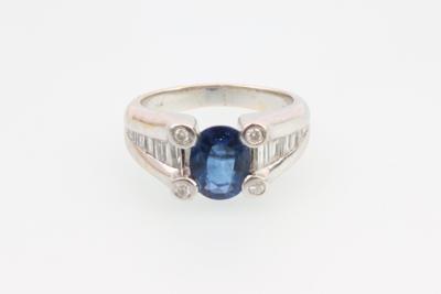 Saphir Diamant Ring - Klenoty a Hodinky