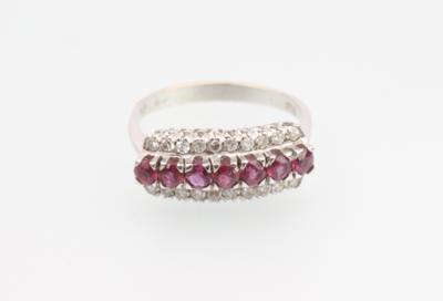 Diamant Rubin Ring - Schmuck und Uhren