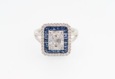 Diamant Saphir Ring - Gioielli e orologi