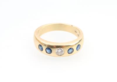 Saphir Brillant Ring - Schmuck und Uhren