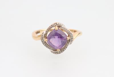 Amethyst Diamant Ring - Asta di Natale - Argenti, vetri, porcellane, incisione, militaria, tappeti