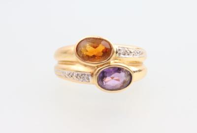 Citrin Amethyst Ring - Jewellery and watches