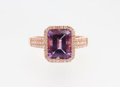 Amethyst Brillant Ring - Klenoty a Hodinky