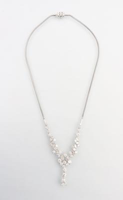 Brillant Diamant Collier zus. ca. 5,90 ct - Klenoty a Hodinky