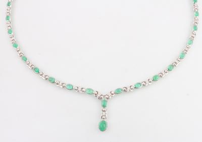 Brillant Smaragd Collier - Schmuck und Uhren