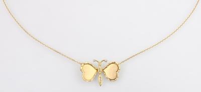 Diamantcollier Schmetterling - Klenoty a Hodinky