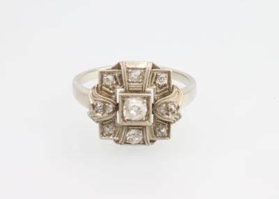 Altschliffdiamant Ring zus. ca. 0,35 ct - Klenoty a Hodinky