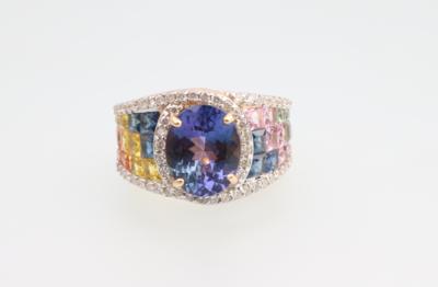 Brillant Tansanit Saphir Ring - Jewellery and watches